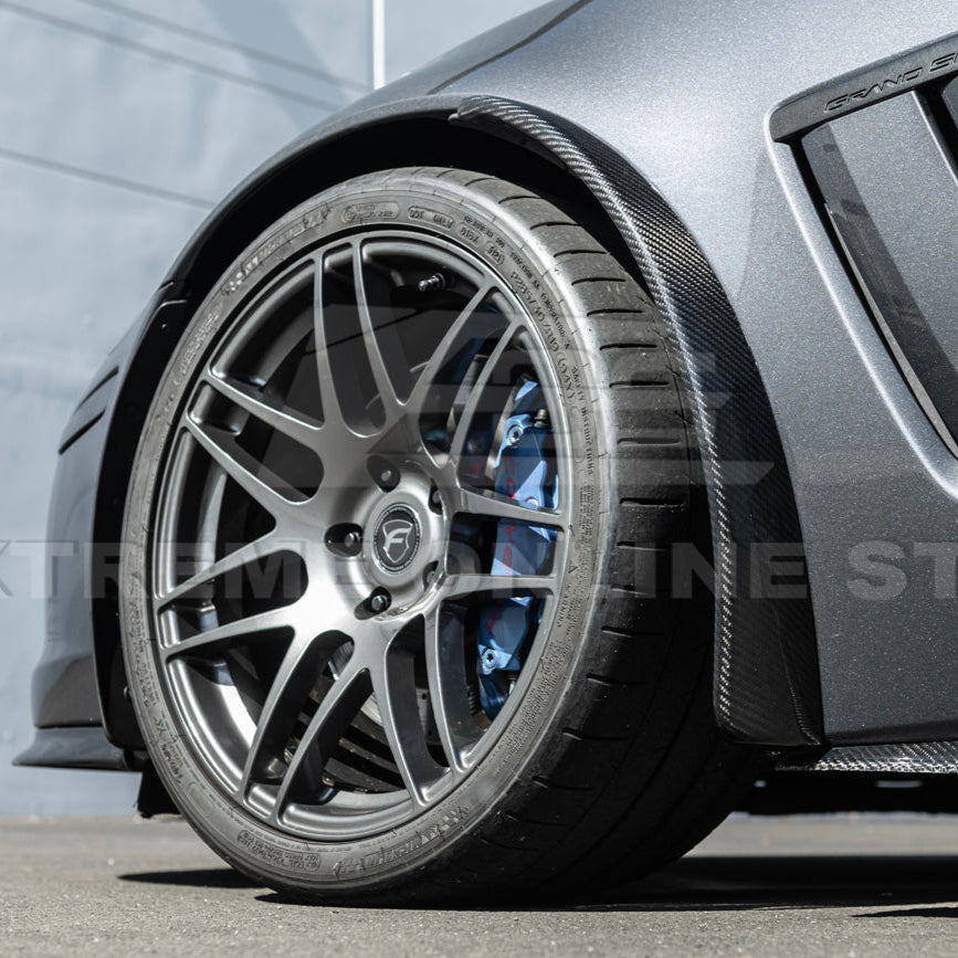 2005-13 Corvette C6 Z06 ZR1 Extended DRY CARBON FIBER Front Splash Gua