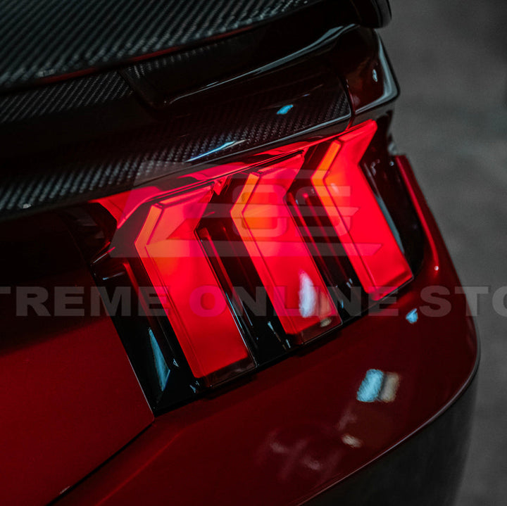 2024-Up Ford Mustang S650 EURO Sequential Signal LED Clear Rear Taillights