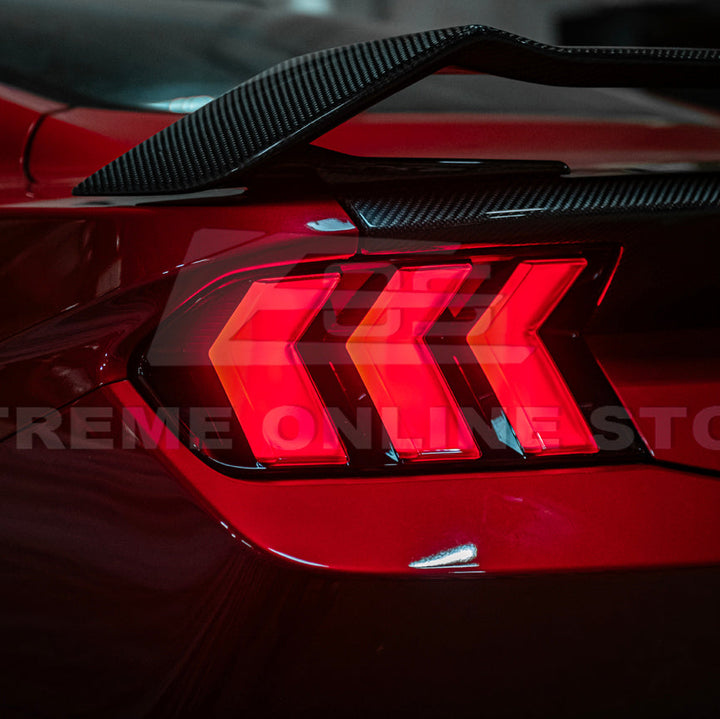 2024-Up Ford Mustang S650 EURO Sequential Signal LED Clear Rear Taillights