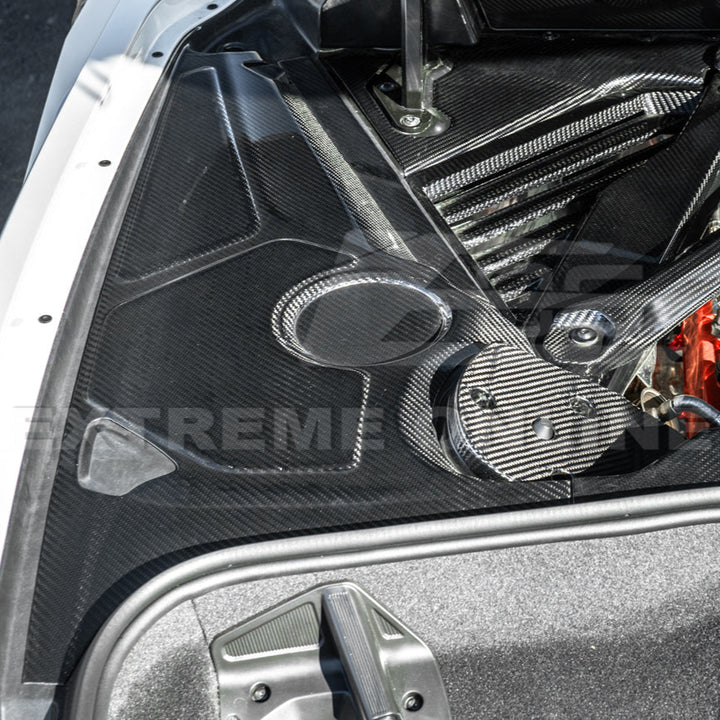 Corvette C8 DRY CARBON FIBER Coupe Engine Bay Panel Cover (3-Pieces Version)