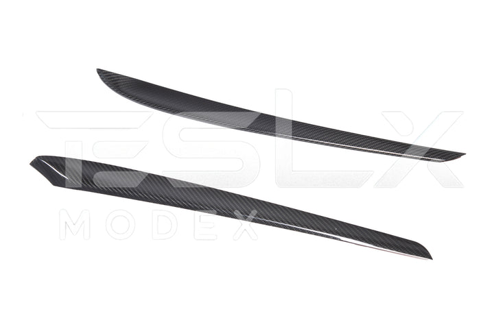 2020-23 Tesla Model 3 &amp; 20-24 Y Carbon Fiber Interior Door Trim Panel Cover