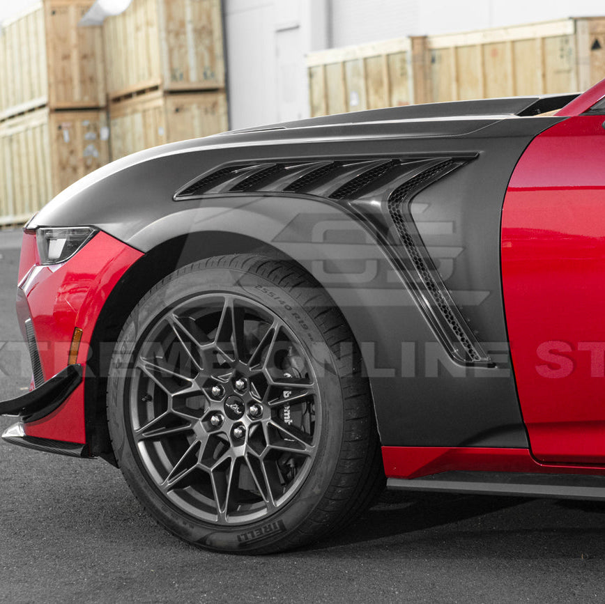 2024-Up Ford Mustang S650 GTD Style Carbon Fiber Front Side Vented Fenders