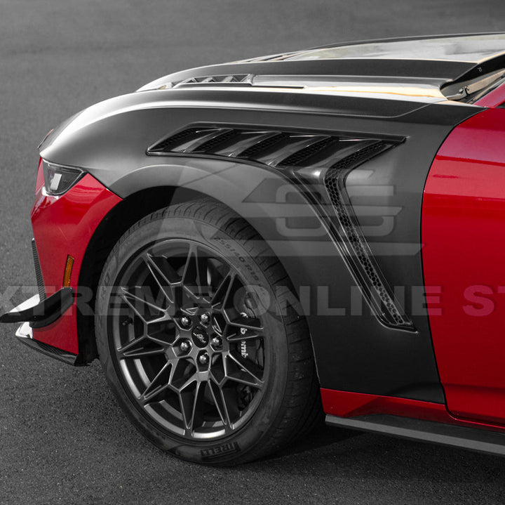 2024-Up Ford Mustang S650 GTD Style Carbon Fiber Front Side Vented Fenders