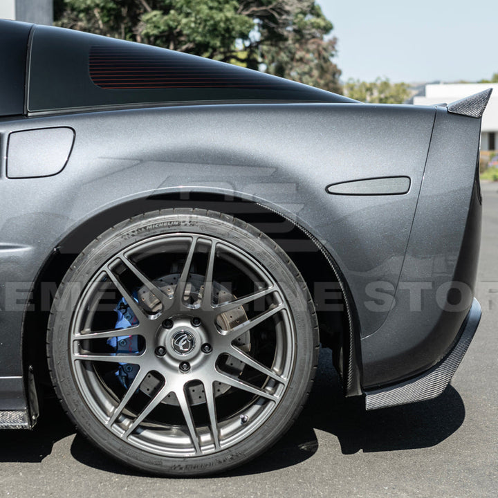 2005-13 Corvette C6 Z06 ZR1 DRY CARBON FIBER Splash Guard Mud Flaps