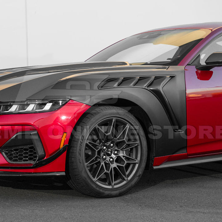 2024-Up Ford Mustang S650 GTD Style Carbon Fiber Front Side Vented Fenders