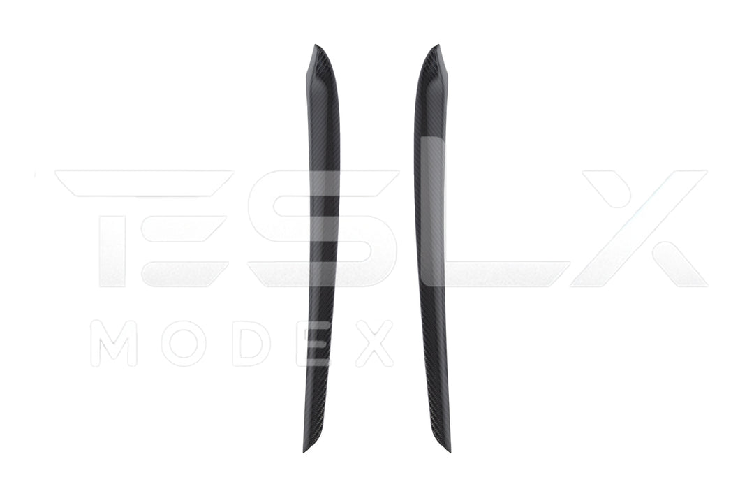 2020-23 Tesla Model 3 &amp; 20-24 Y Carbon Fiber Interior Door Trim Panel Cover