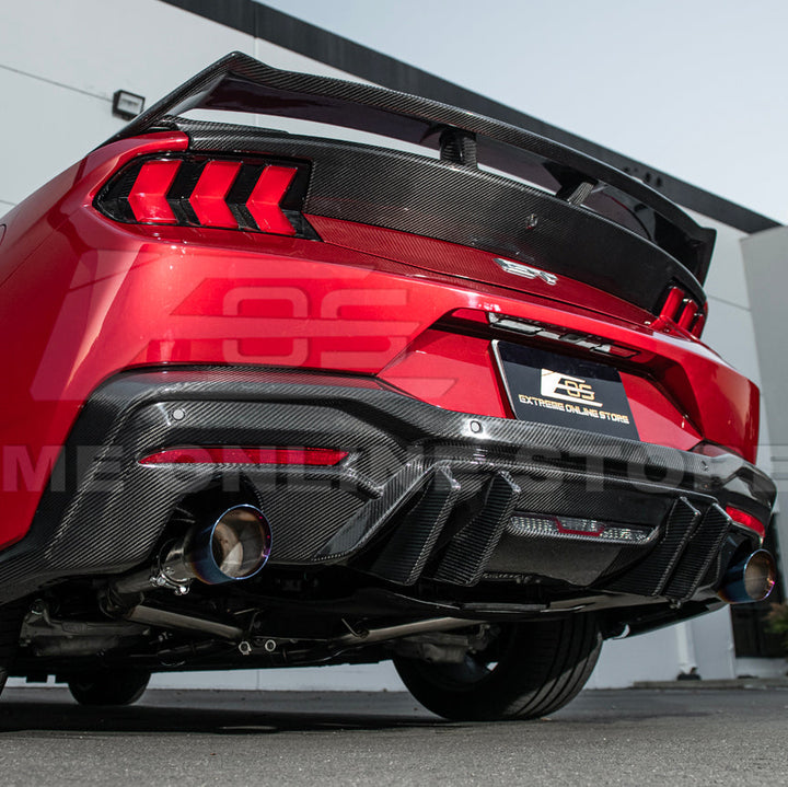 2024-Up Ford Mustang Performance V2 Carbon Fiber Rear Bumper Dual Tip Diffuser