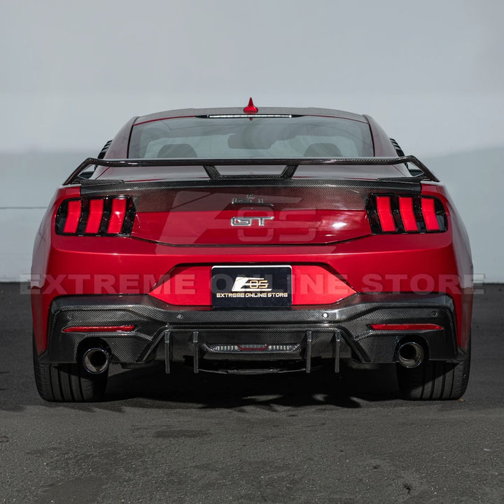 2024-Up Ford Mustang Performance V2 Carbon Fiber Rear Bumper Dual Tip Diffuser