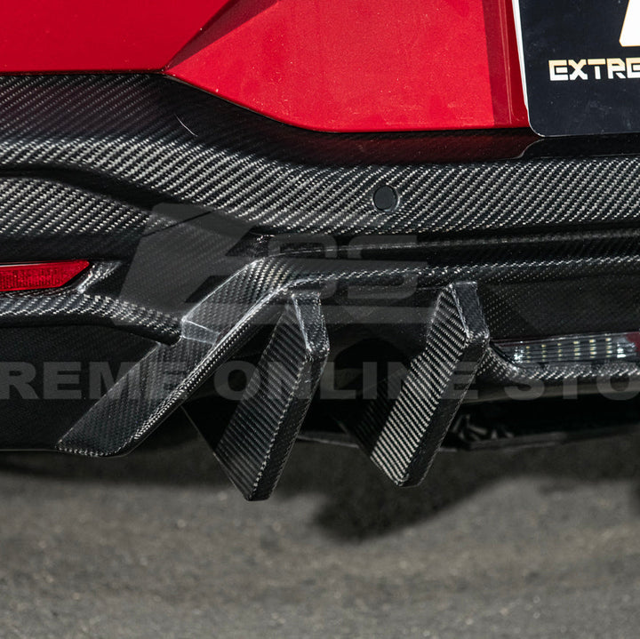 2024-Up Ford Mustang Performance V2 Carbon Fiber Rear Bumper Dual Tip Diffuser