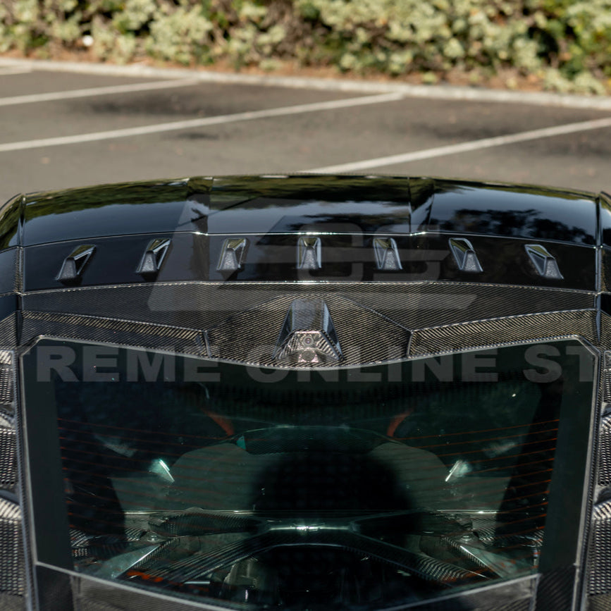 2020-Up Corvette C8 DRY CARBON FIBER Windshield Upper Molding Trim