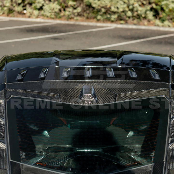 2020-Up Corvette C8 DRY CARBON FIBER Windshield Upper Molding Trim