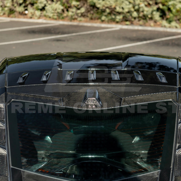 2020-Up Corvette C8 DRY CARBON FIBER Windshield Upper Molding Trim