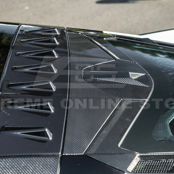 2020-Up Corvette C8 DRY CARBON FIBER Windshield Upper Molding Trim