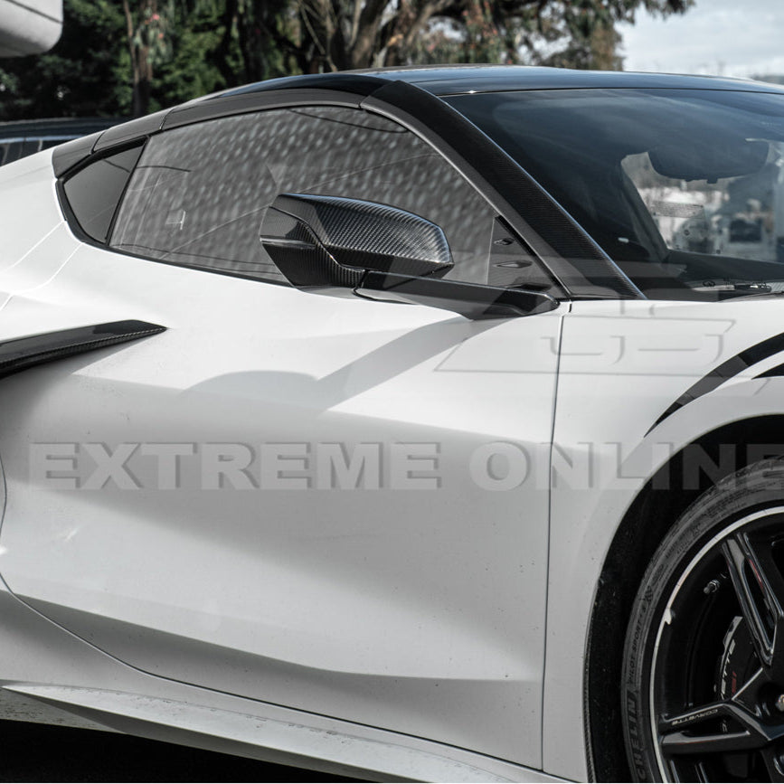 Chevrolet Corvette C8 DRY CARBON FIBER Replacement Mirror Covers