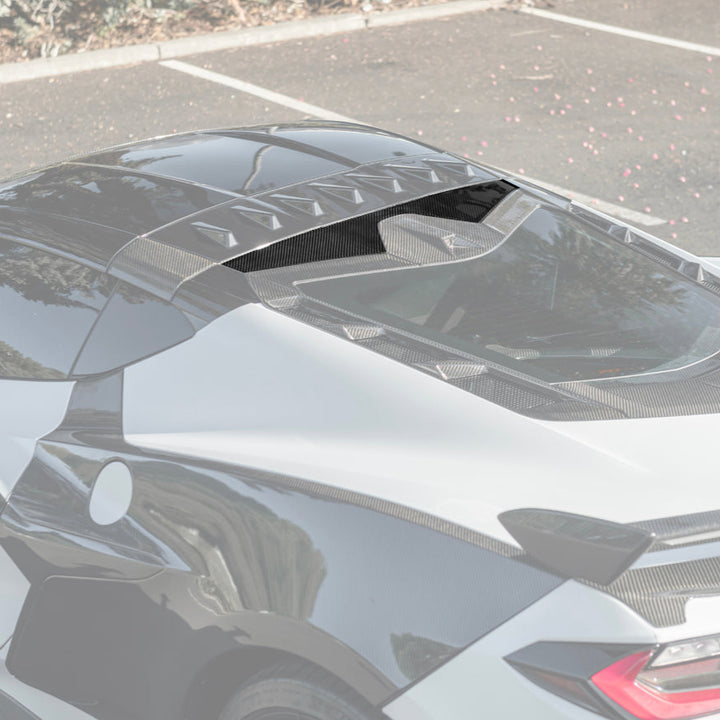 2020-Up Corvette C8 DRY CARBON FIBER Windshield Upper Molding Trim