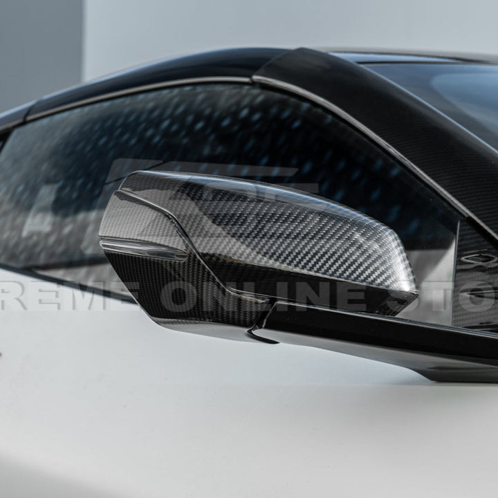 Chevrolet Corvette C8 DRY CARBON FIBER Replacement Mirror Covers