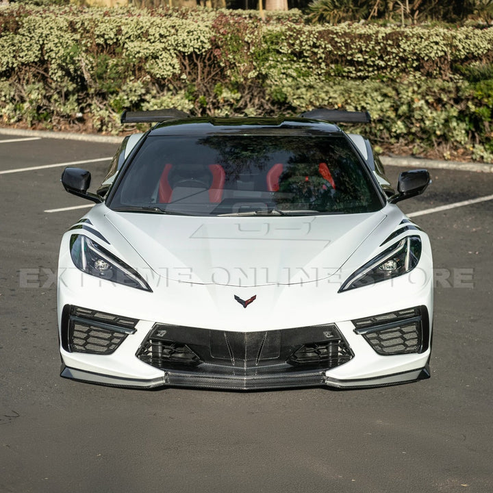 2020-Up Corvette C8 DRY CARBON FIBER Windshield Upper Molding Trim