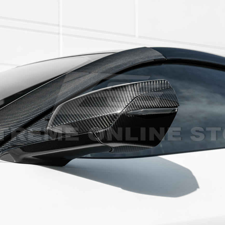 Chevrolet Corvette C8 DRY CARBON FIBER Replacement Mirror Covers