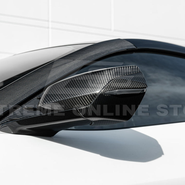 Chevrolet Corvette C8 DRY CARBON FIBER Replacement Mirror Covers