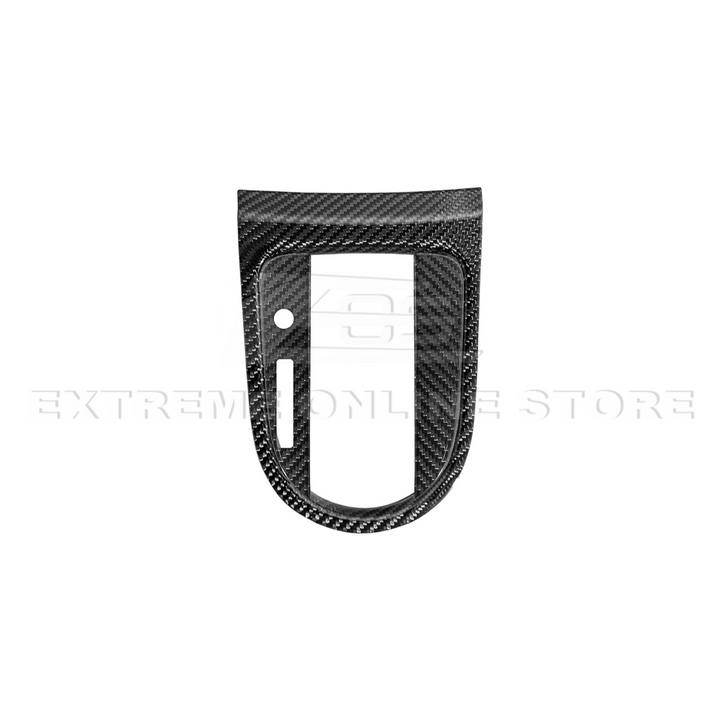 2015-23 Ford Mustang DRY CARBON FIBER Center Gear Shift Panel Trim Cover