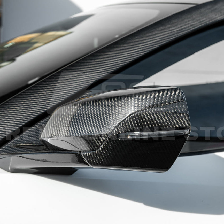 Chevrolet Corvette C8 DRY CARBON FIBER Replacement Mirror Covers
