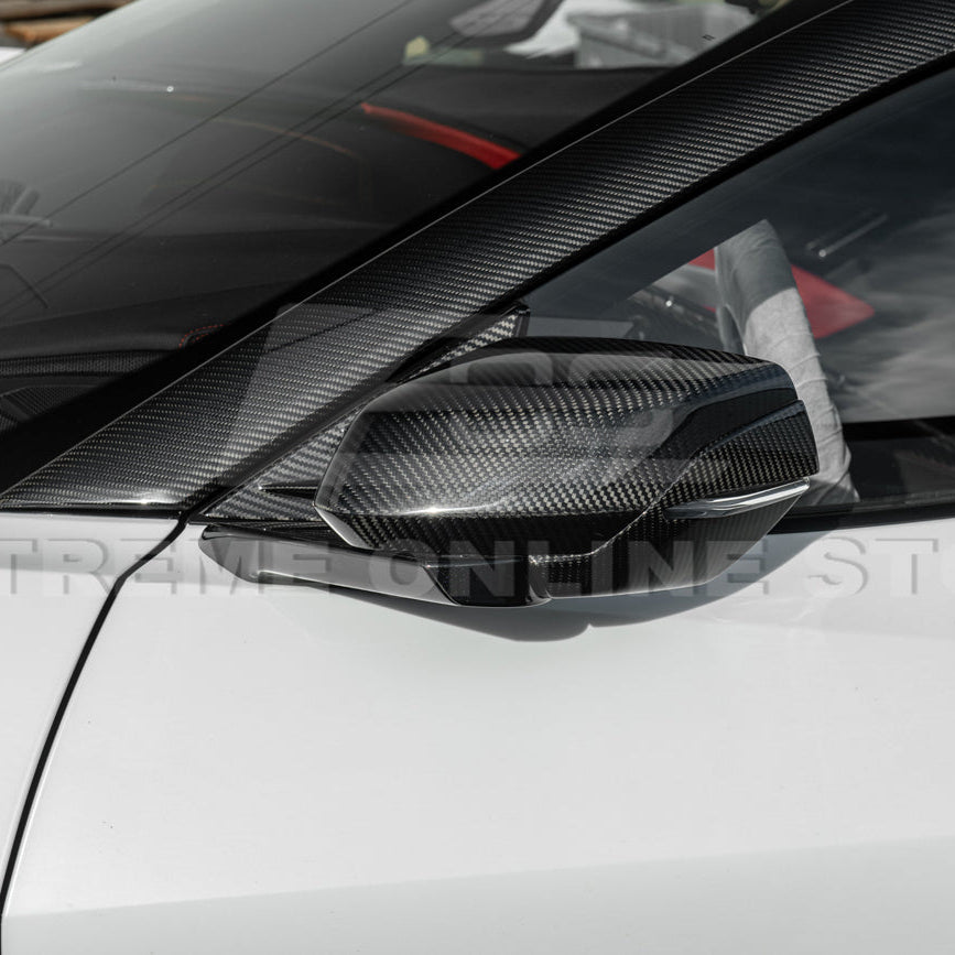 Chevrolet Corvette C8 DRY CARBON FIBER Replacement Mirror Covers