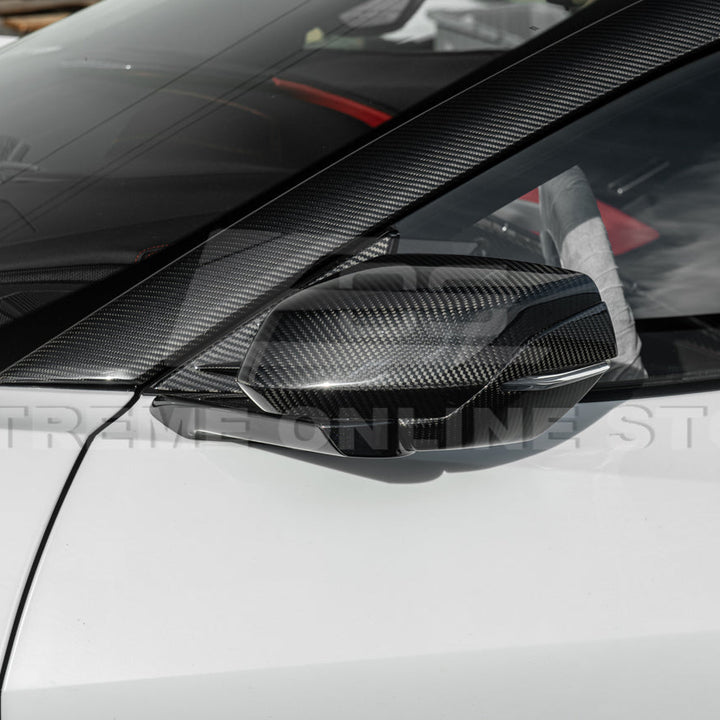 Chevrolet Corvette C8 DRY CARBON FIBER Replacement Mirror Covers