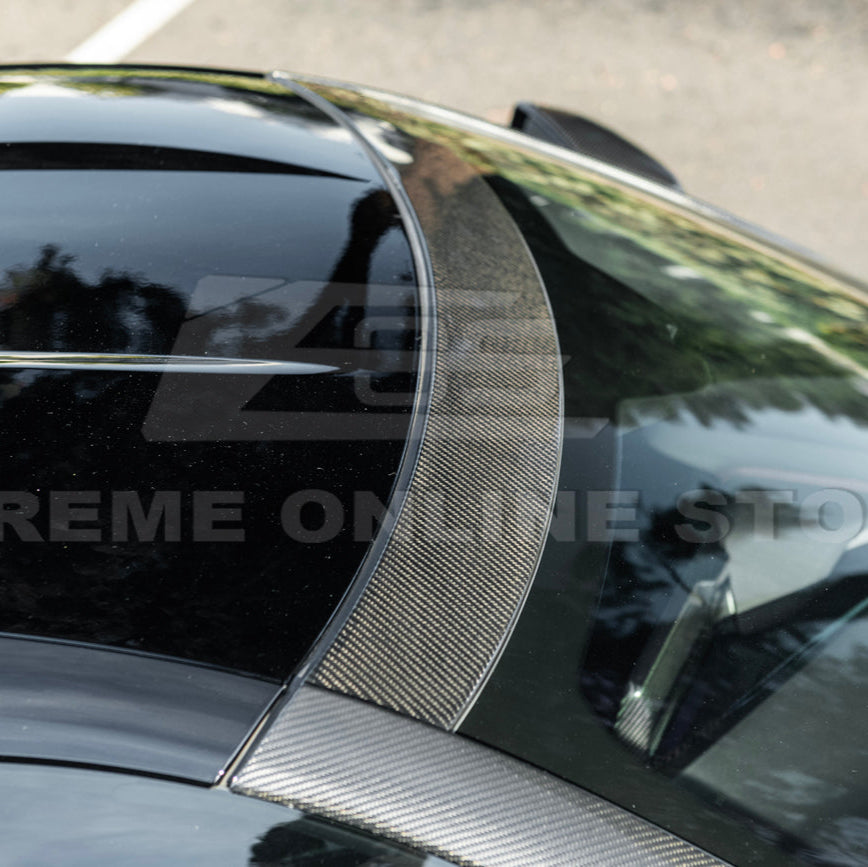 2020-Up Corvette C8 DRY CARBON FIBER Windshield Upper Molding Trim