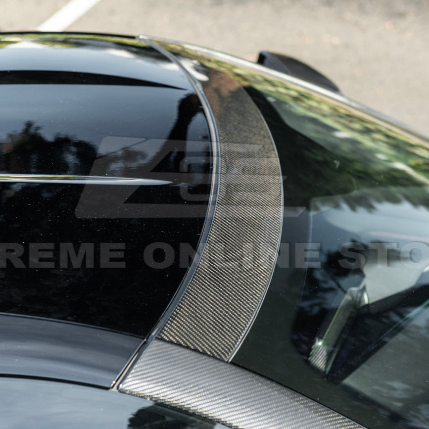 2020-Up Corvette C8 DRY CARBON FIBER Windshield Upper Molding Trim