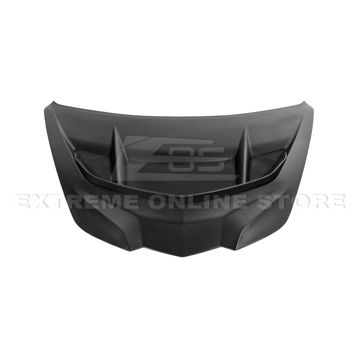 Corvette C8 ZR1 MATTE BLACK Front Bumper Vented Extractor Hood