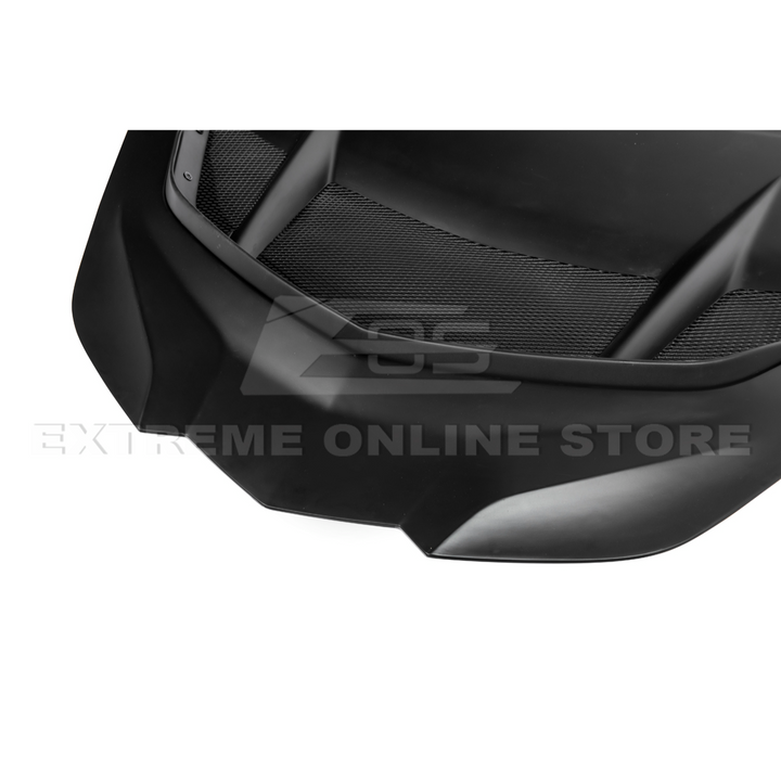 Corvette C8 ZR1 MATTE BLACK Front Bumper Vented Extractor Hood