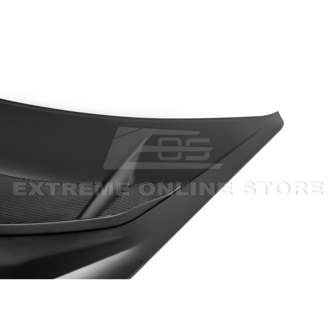 Corvette C8 ZR1 MATTE BLACK Front Bumper Vented Extractor Hood