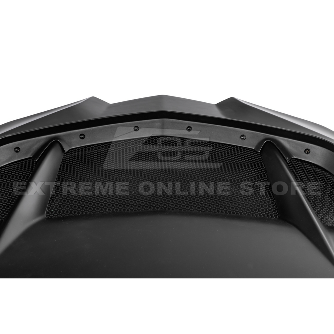 Corvette C8 ZR1 MATTE BLACK Front Bumper Vented Extractor Hood