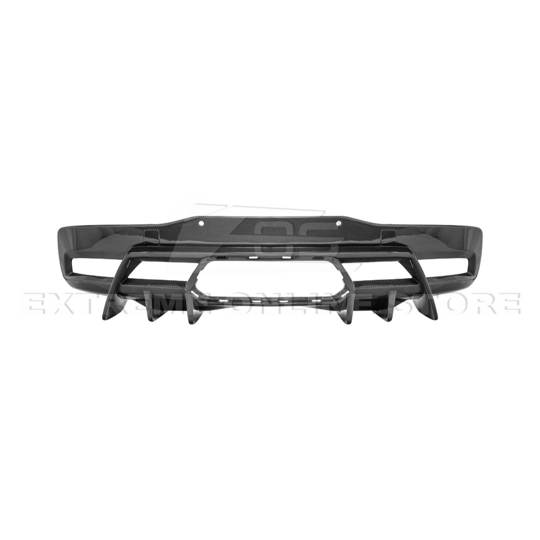 2023-Up Corvette C8 Z06 dry CARBON FIBER Rear Bumper Finned Diffuser