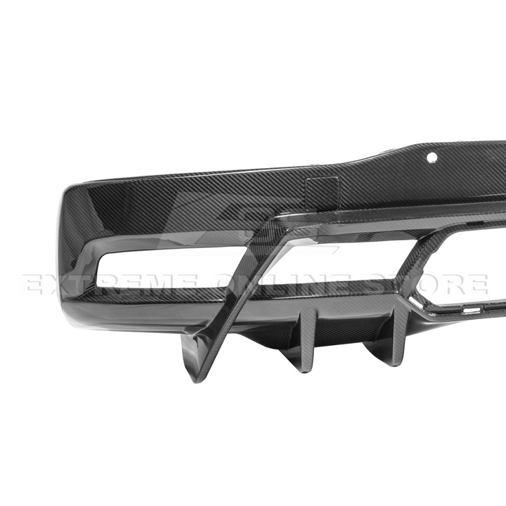 2023-Up Corvette C8 Z06 dry CARBON FIBER Rear Bumper Finned Diffuser