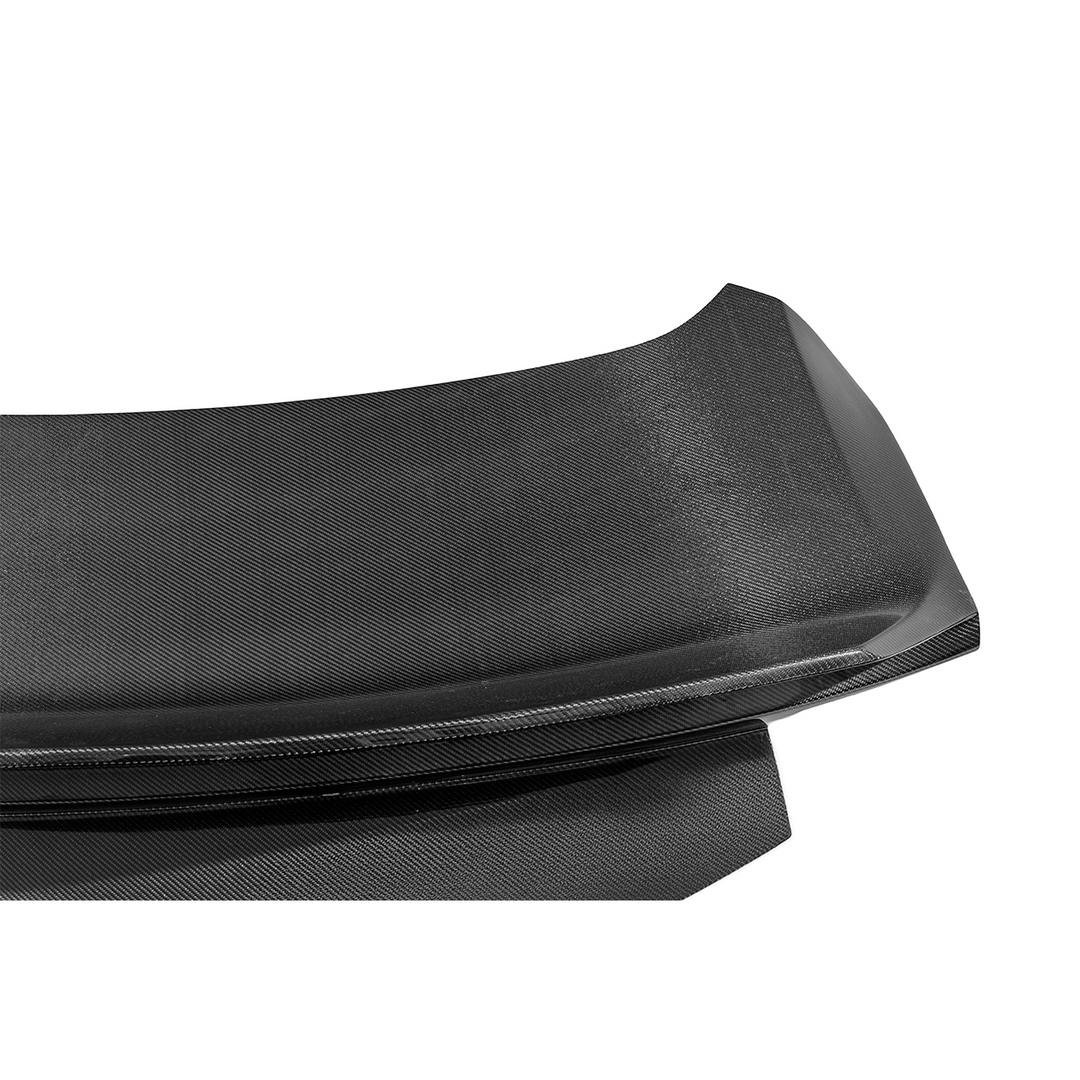 2024-Up Ford Mustang S650 | Super Snake Style Carbon Fiber Rear Trunk Lid with Integrated Spoiler