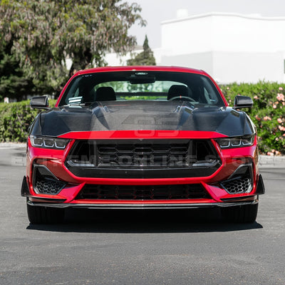 2024-Up Ford Mustang Front Super Snake Style Bumper Hood Vented Cover