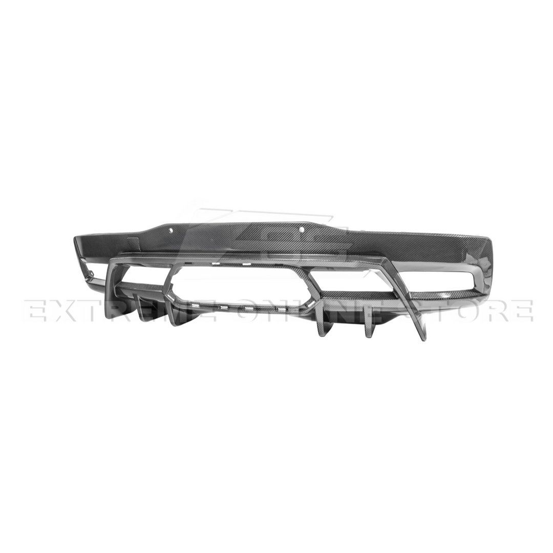 2023-Up Corvette C8 Z06 dry CARBON FIBER Rear Bumper Finned Diffuser