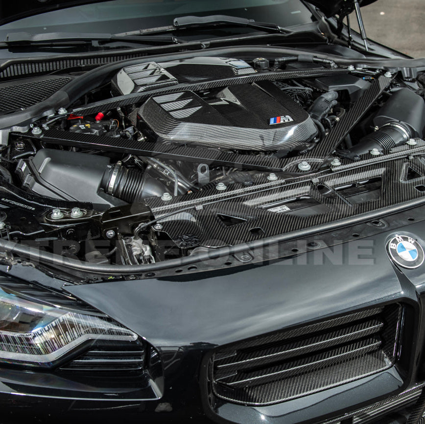 2021-Up BMW G80 M3 G82 M4 DRY Carbon Fiber Engine Strut Brace Bracket Tower Bars