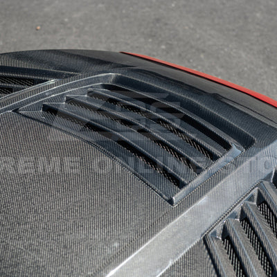 2024-Up Ford Mustang Front Super Snake Style Bumper Hood Vented Cover