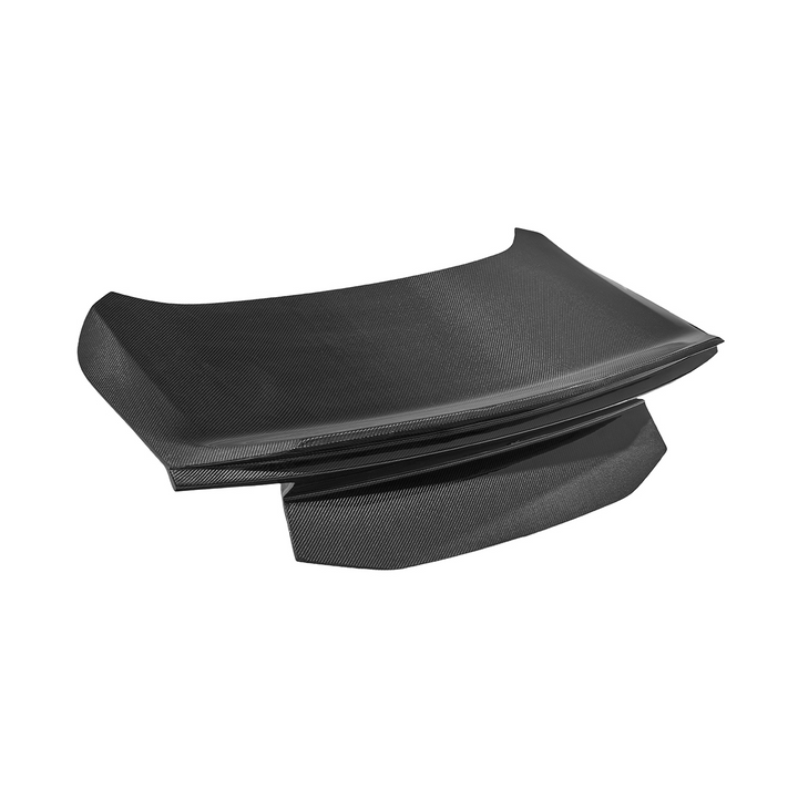 2024-Up Ford Mustang S650 | Super Snake Style Carbon Fiber Rear Trunk Lid with Integrated Spoiler