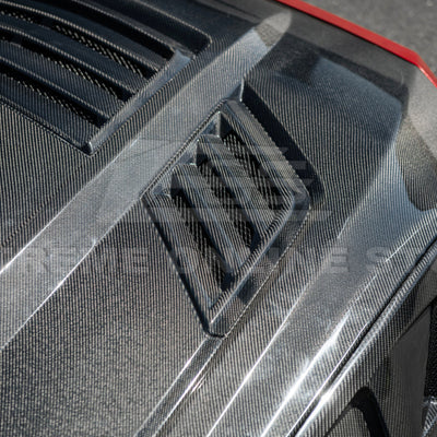 2024-Up Ford Mustang Front Super Snake Style Bumper Hood Vented Cover