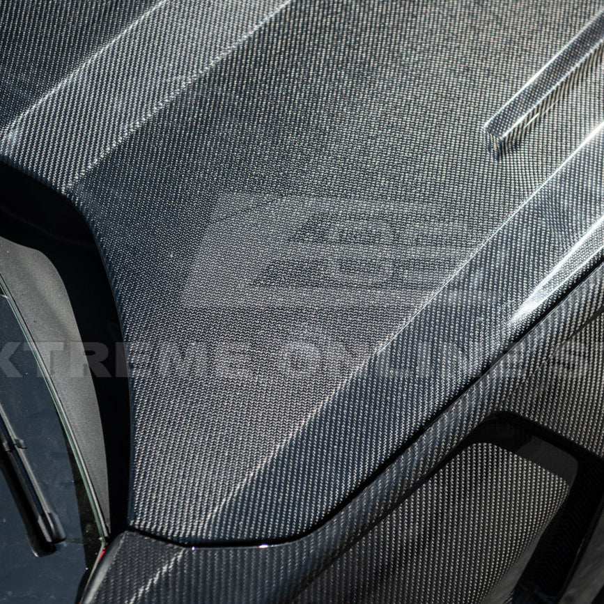 2024-Up Ford Mustang Front Super Snake Style Bumper Hood Vented Cover