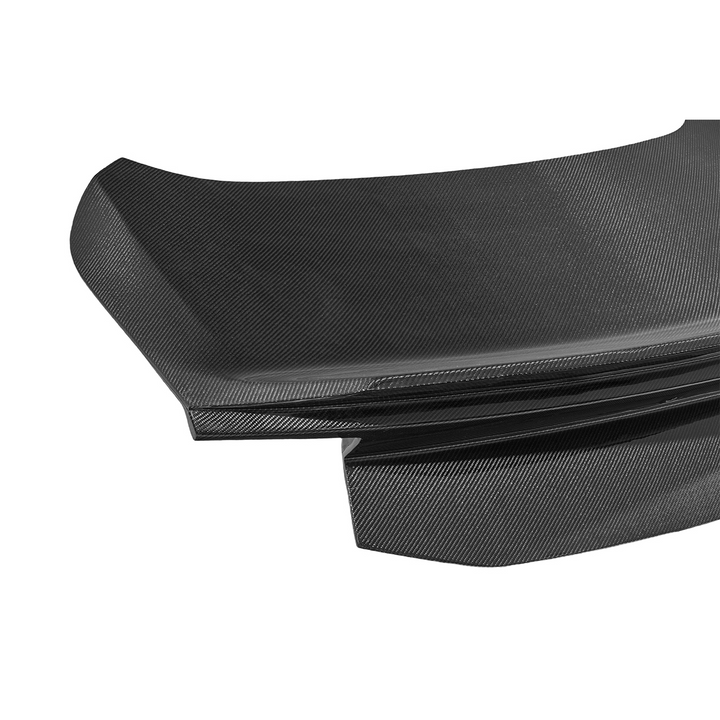 2024-Up Ford Mustang S650 | Super Snake Style Carbon Fiber Rear Trunk Lid with Integrated Spoiler