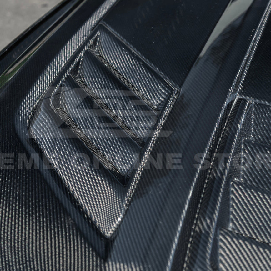 2024-Up Ford Mustang Front Super Snake Style Bumper Hood Vented Cover