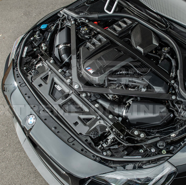 BMW G87 G80 G82 M2 M3 M4 | DRY Carbon Fiber Water Tank Radiating Plate Cover Trim