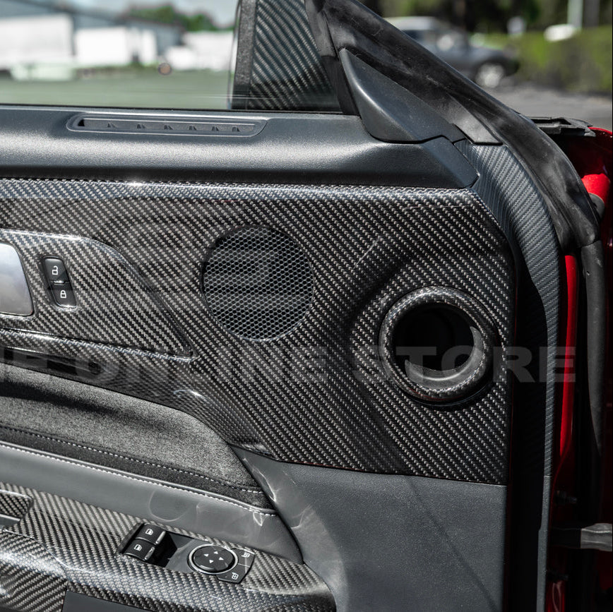 2024-Up Ford Mustang S650 | Dry CARBON FIBER Interior Door Speaker Cover Pairs