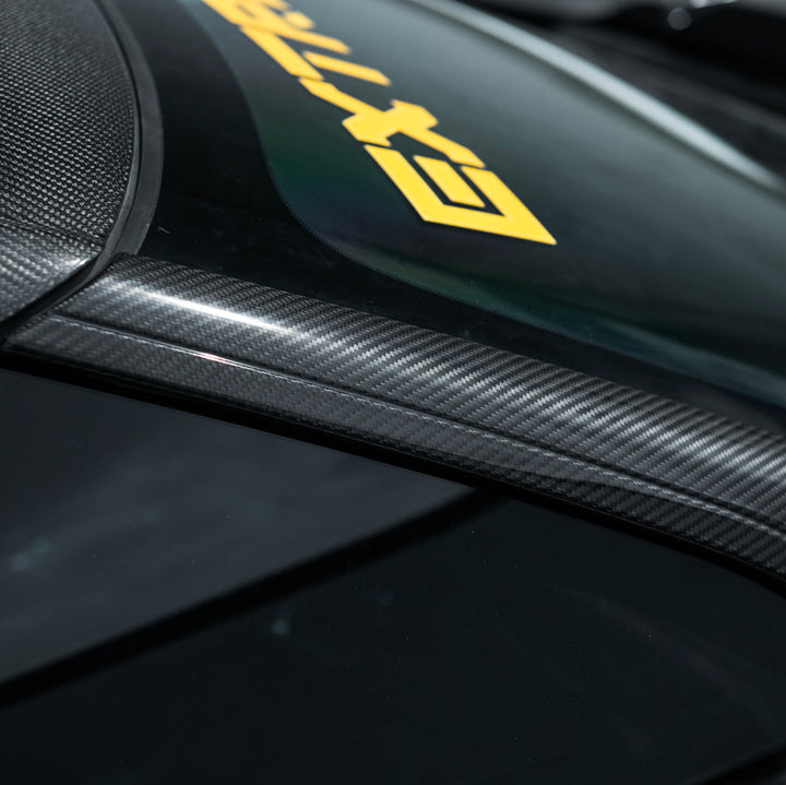 Corvette C7 Carbon Fiber A-Pillar Panel Side Molding Trim Cover Set