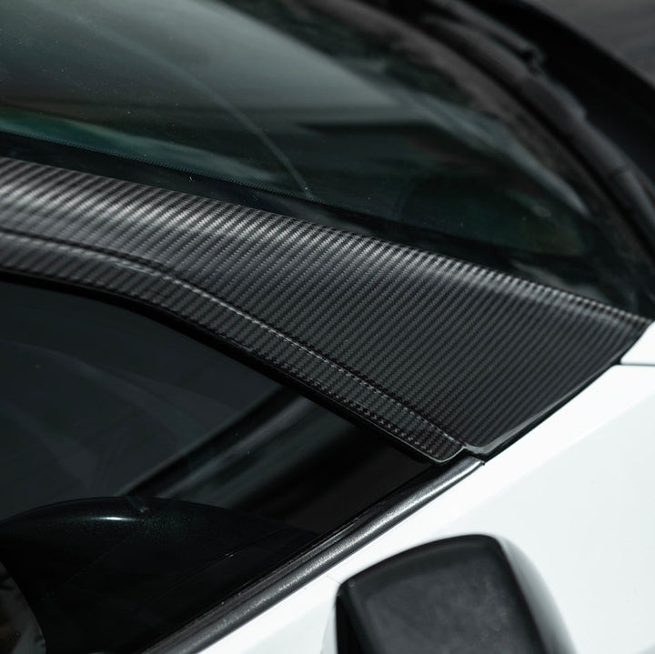 Corvette C7 Carbon Fiber A-Pillar Panel Side Molding Trim Cover Set