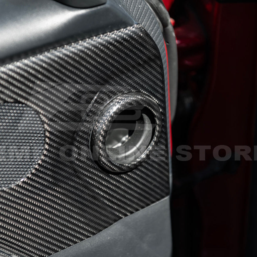 2024-Up Ford Mustang S650 | Dry CARBON FIBER Interior Door Speaker Cover Pairs